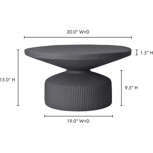 Black MDF Round Coffee Table Black MDF Round Coffee Table